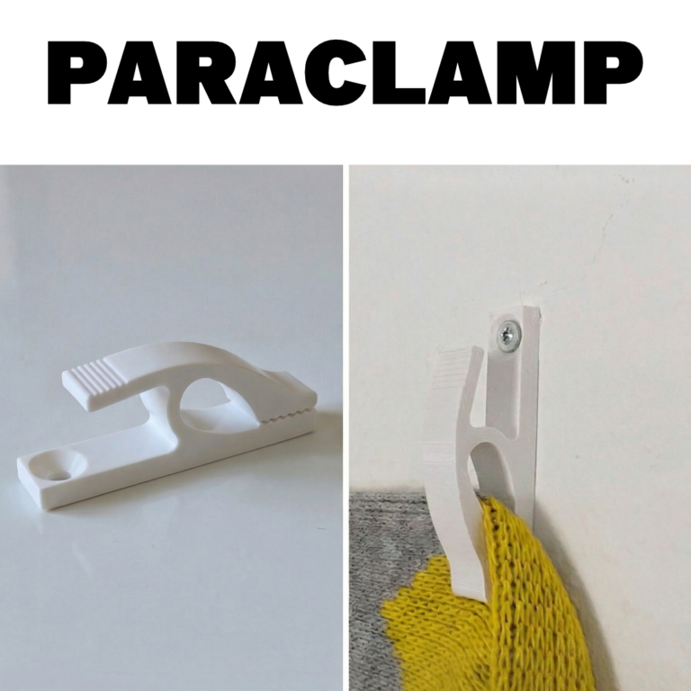 PARACLAMP 2X Set Wandhalterung für Fanschals – Strickvariante mit 2x Befestigungsloch